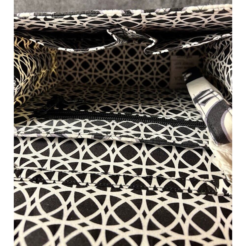 Vera Bradley Julia Satchel in Night & Day w/ Crossbody Strap Black and White NEW - Picture 5 of 11